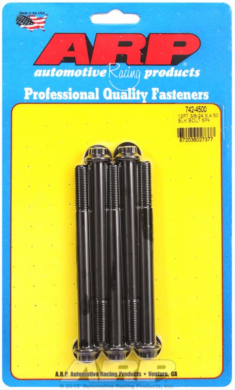 ARP 3/8-24 x 4.500 12pt Black Oxide Bolts (5/pkg)