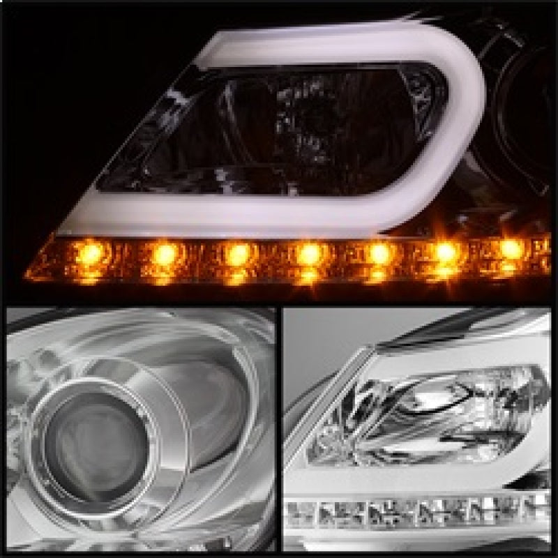Spyder Mercedes Benz W204 C-Class 12-13 Projector Halogen Model- DRL Chrm PRO-YD-MBW20412-DRL-C SPYDER