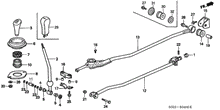 Load image into Gallery viewer, OEM Honda/Acura 5 Speed &quot;M/T &quot; Shift Linkage Pin &amp; Lock Clamp Set B Series