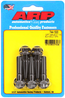 ARP 3/8 in.-24 RH Thread, 1.500 in 12 Point Bolts- Set of 5