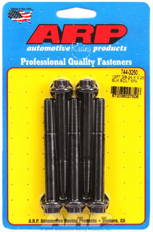 ARP 3/8-24 x 0.3.250 12pt 7/16 Wrenching Black Oxide Bolts (5/pkg)