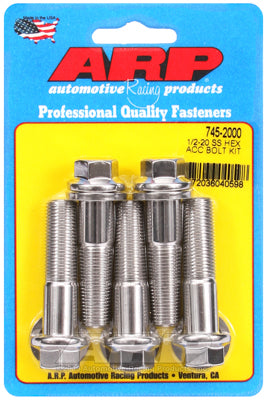 ARP 1/2-20 x 2.000 Hex SS Bolts (5/pkg) ARP