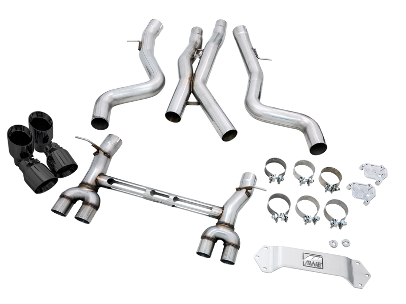 AWE Tuning BMW F8X M3/M4 Track Edition Catback Exhaust - Diamond Black Tips AWE Tuning