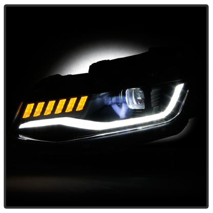 Spyder Chevy Camaro 16-18 HID Model Full LED Headlights Black PRO-YD-CCAM16HIDAP-SEQ-BK SPYDER