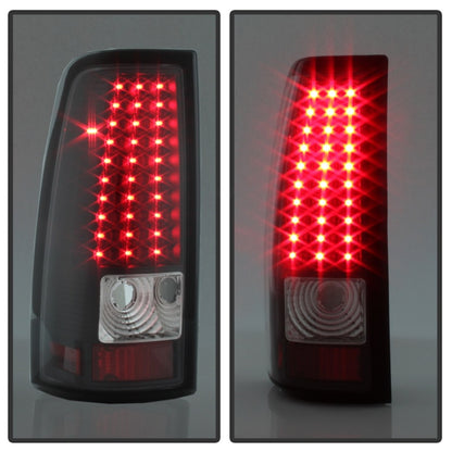 Xtune Chevy Silverado 1500/2500/3500 99-02 LED Tail Lights Black ALT-ON-CS99-LED-BK SPYDER