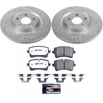 Power Stop 2012 Audi A7 Quattro Rear Z26 Street Warrior Brake Kit PowerStop