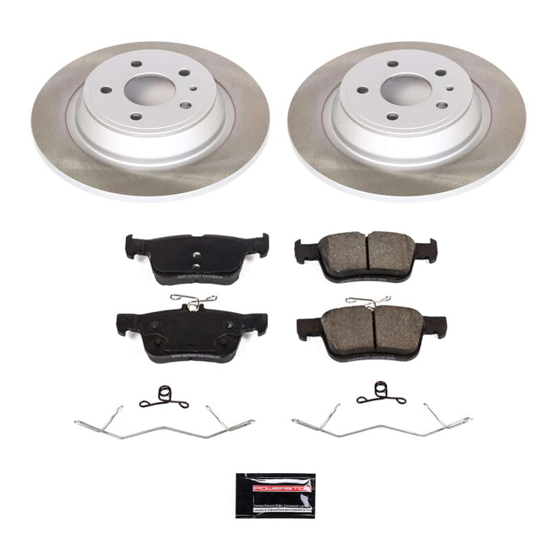 Power Stop 17-20 Ford Fusion Rear Semi-Coated Rotor Kit PowerStop