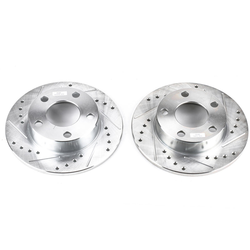 Power Stop 96-01 Audi A4 Quattro Rear Evolution Drilled & Slotted Rotors - Pair PowerStop