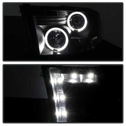 Spyder Dodge Ram 1500 09-14 Projector Headlights Halogen- LED Halo LED - Blk Smke PRO-YD-DR09-HL-BSM SPYDER