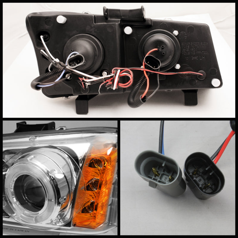 Spyder Chevy Silverado 1500 03-06 Projector Headlights LED Halo LED Ambr Reflctr Ch PRO-YD-CS03-AM-C SPYDER