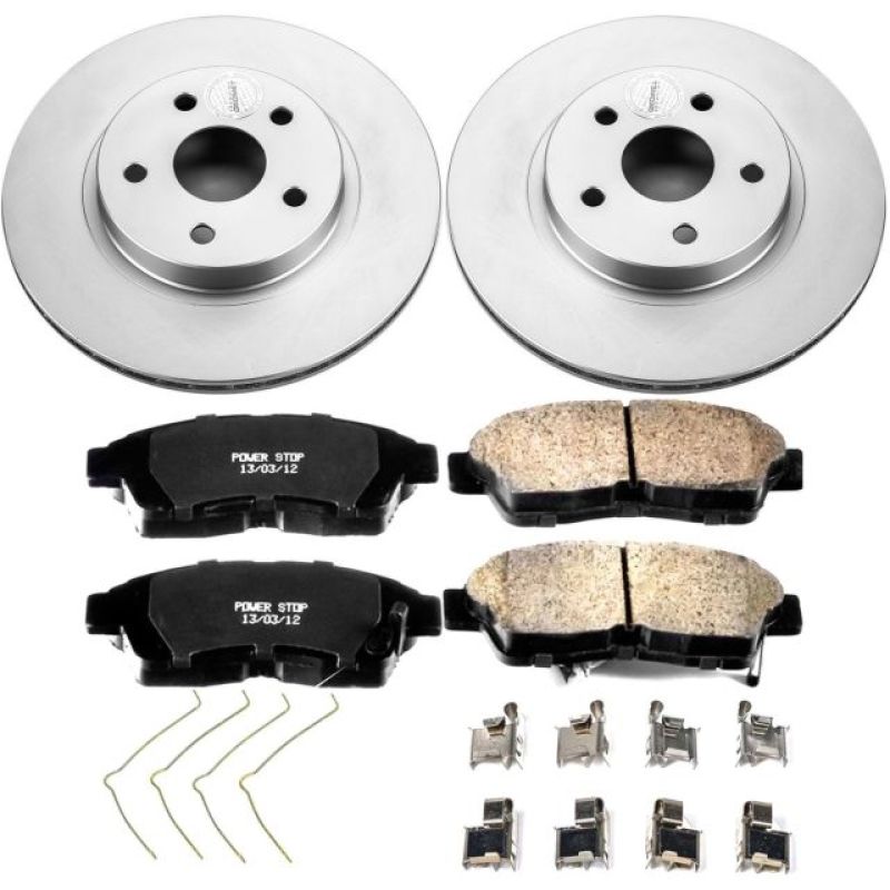 Power Stop 96-00 Toyota RAV4 Front Z17 Evolution Geomet Coated Brake Kit PowerStop