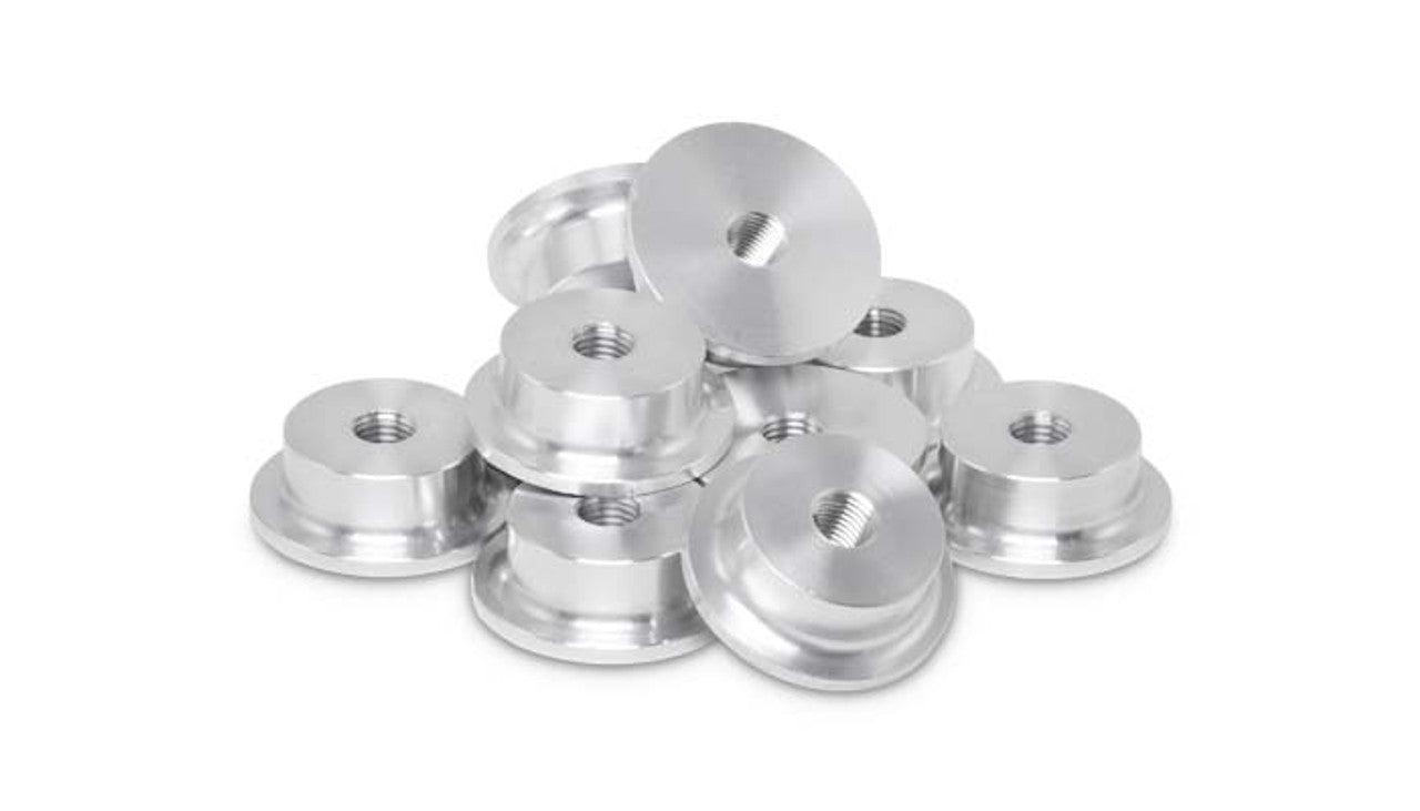 Vibrant Stand Off Aluminum Weld Bung – M8 x 1.25 (10-Pack) | Fabrication Component (11608)