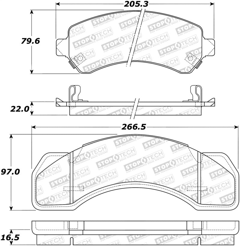 StopTech Premium Ceramic Brake Pads - 308.07170