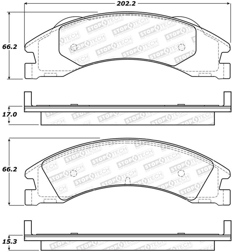 StopTech Premium Ceramic Brake Pads - 308.13290 Stoptech