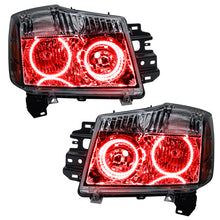 Load image into Gallery viewer, Oracle Lighting 08-15 Nissan Armada Pre-Assembled LED Halo Headlights -Red SEE WARRANTY