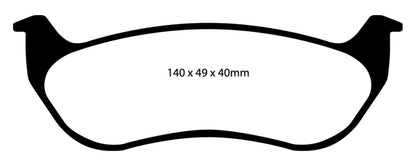 EBC YellowStuff Rear Brake Pads - DP41673R EBC