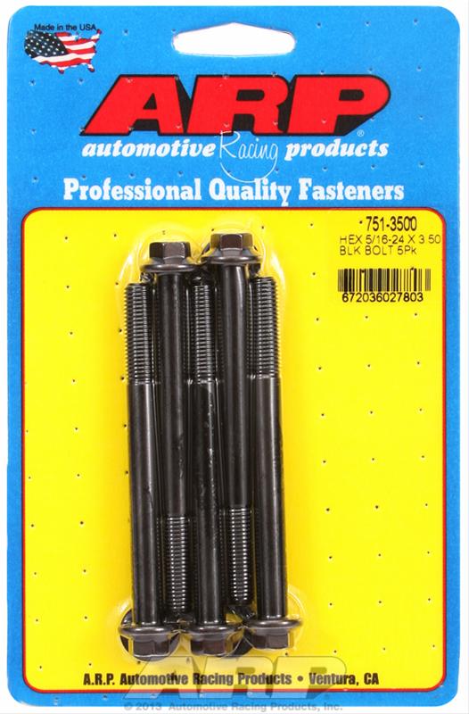 ARP 5/16-24 x 3.500 Hex Black Oxide Bolts (Pack of 5)