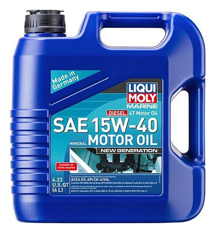 LIQUI MOLY 4L Marine 4T New Generation Motor Oil SAE 15W40