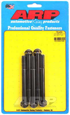 ARP 3/8 Inch -24 x 4.000 Black Hex Oxide Bolts (5/pkg) ARP