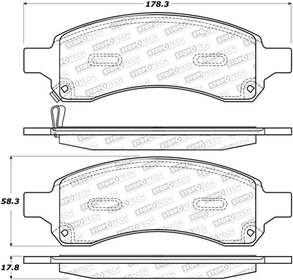 StopTech Street Disc Rear Brake Pads - 305.11690 Stoptech