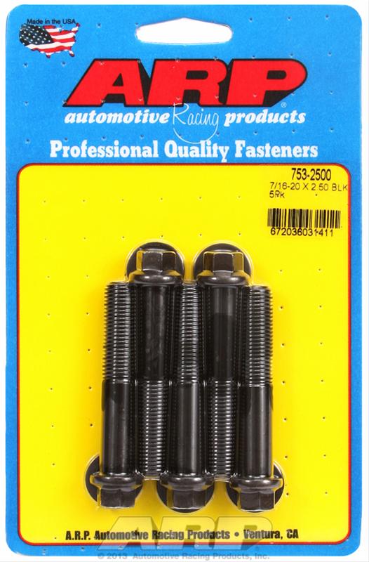 ARP 7/16-20 x 2.500 Hex Black Oxide Bolts (5/pkg)