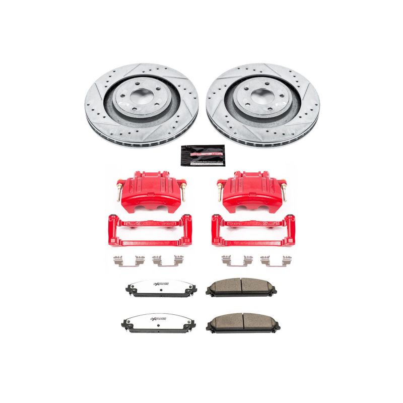 Power Stop 08-09 Dodge Caliber Front Z26 Street Warrior Brake Kit w/Calipers PowerStop