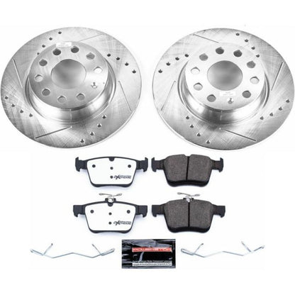Power Stop 15-18 Audi A3 Rear Z26 Street Warrior Brake Kit PowerStop