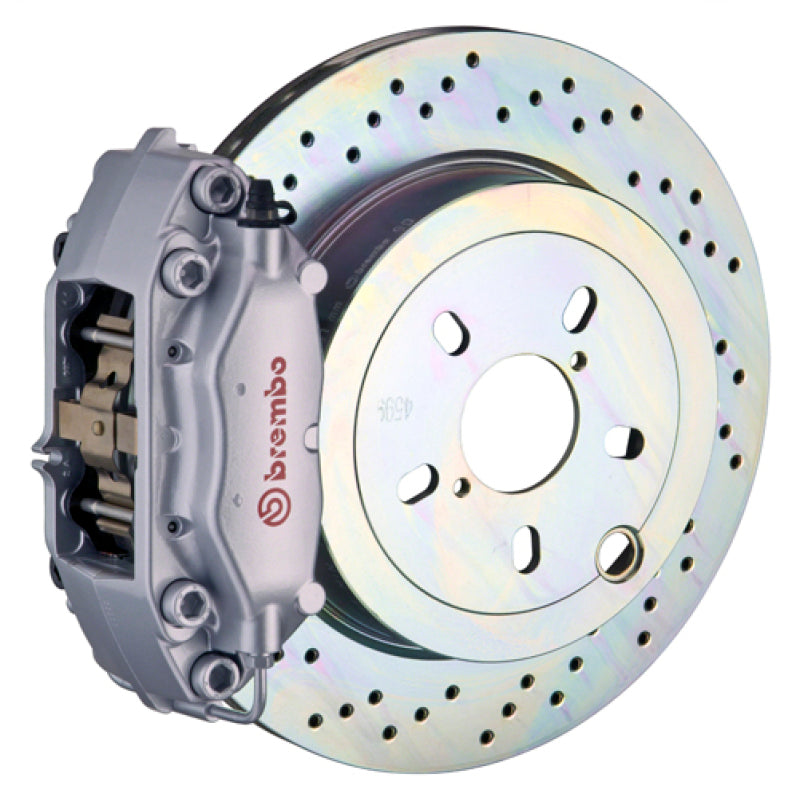 Brembo 66-89 911S/SC/Carrera Rear GT BBK 4 Piston Cast 2pc 309x28 1pc Rotor Drilled-Silver Brembo