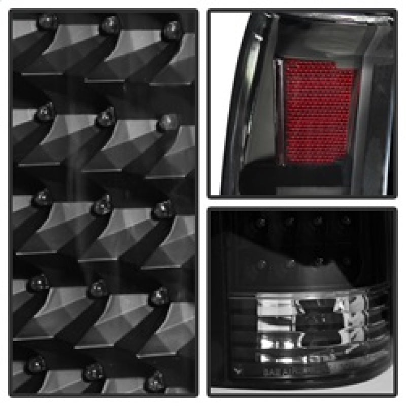 Xtune Yukon Denali 99-00 LED Tail Lights Black ALT-JH-CCK88-LED-BK SPYDER