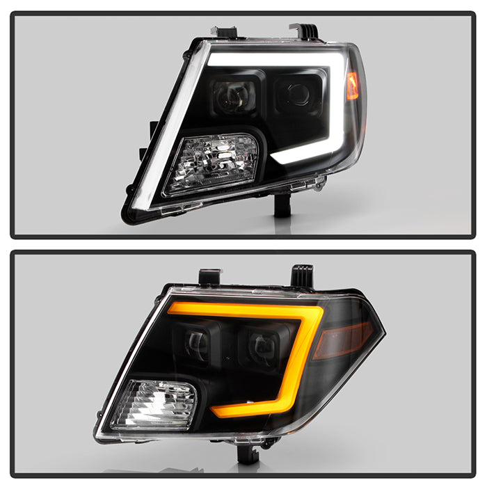 xTune Nissan Frontier 09-20 Projector Headlights - Light Bar DRL - Black