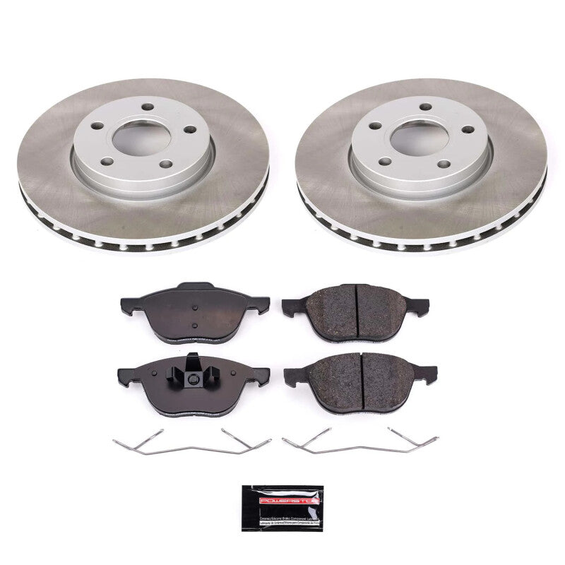 Power Stop 04-11 Volvo S40 Front Semi-Coated Rotor Kit PowerStop