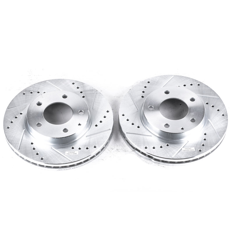 Power Stop 95-00 Mazda Millenia Front Evolution Drilled & Slotted Rotors - Pair PowerStop