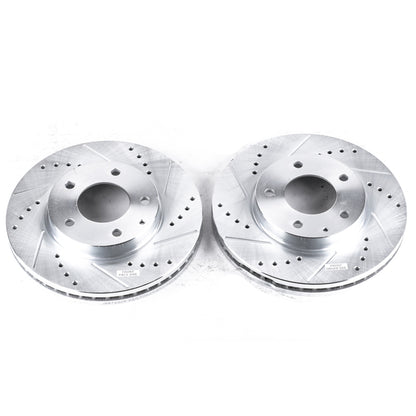 Power Stop 95-00 Mazda Millenia Front Evolution Drilled & Slotted Rotors - Pair PowerStop