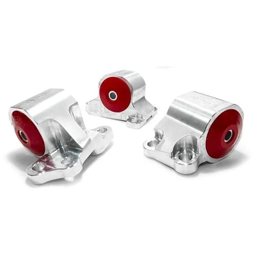 Innovative 92-95 Civic B/D Series Silver Aluminum Mounts 75A Bushings (2 Bolt) B19550-75A  92-95 CIVIC / 94-01 INTEGRA BILLET ENGINE REPLACEMENT MOUNT KIT (B/D-SERIES / MANUAL / HYDRO)