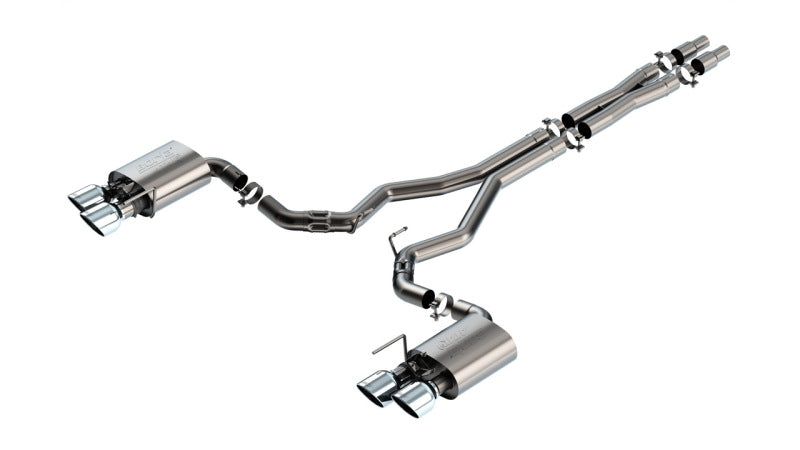 Borla 2024 Ford Mustang Dark Horse 5.0L V8 w/ Active Exhaust ATAK Cat-Back Exhaust System Borla