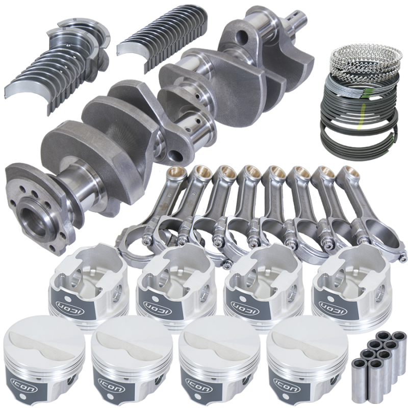 Eagle Chevy 350 3.480in Crank 5.700in I-Beam Rods -3.7cc Flat Top 4.040in Pistons Rotating Assembly