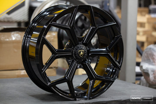 Vossen x Novitec NL4-Cl 20x9 ET:24 Gloss Black Lamborghini Aventador Front Wheel