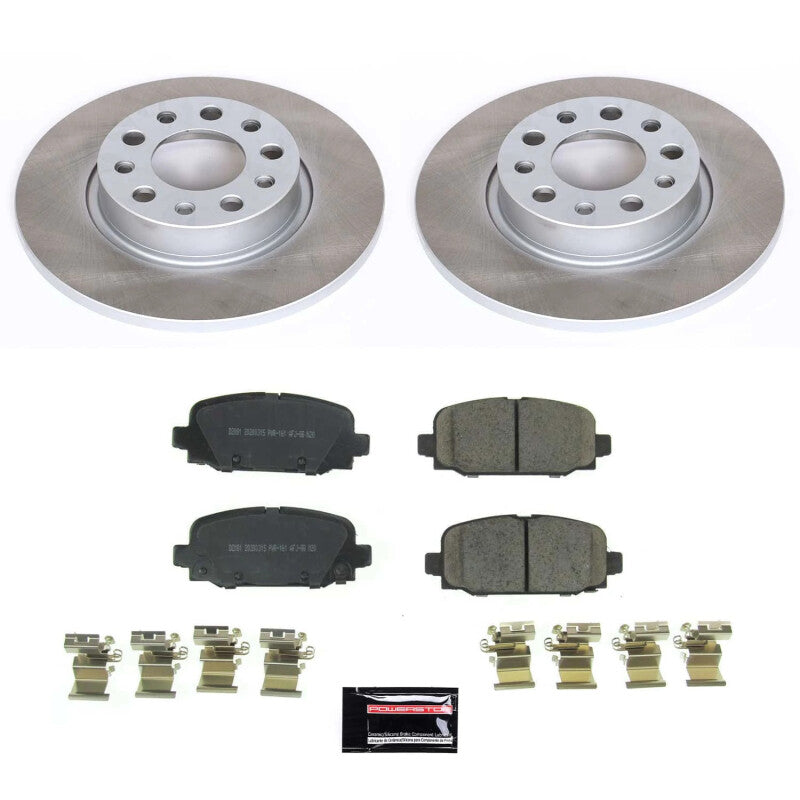 Power Stop 17-22 Jeep Compass Rear Semi-Coated Rotor Kit PowerStop