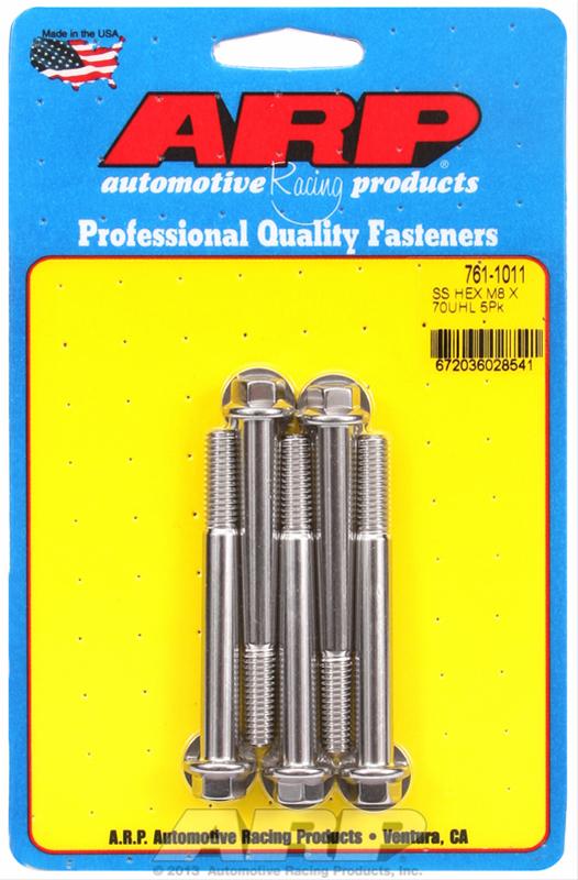 ARP M8 X 1.25 X 70 Hex SS Bolts