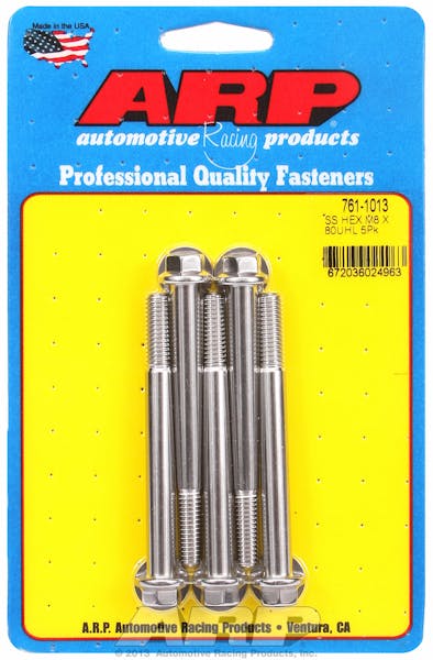 ARP M8 X 1.25 X 80 Hex SS Bolts