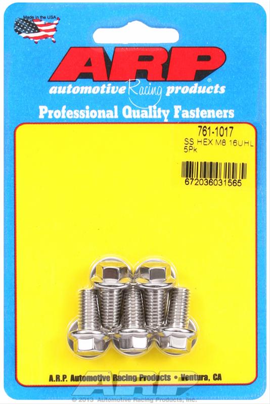 ARP M8 x 1.25 x 16 SS Hex Bolts (5/pkg)