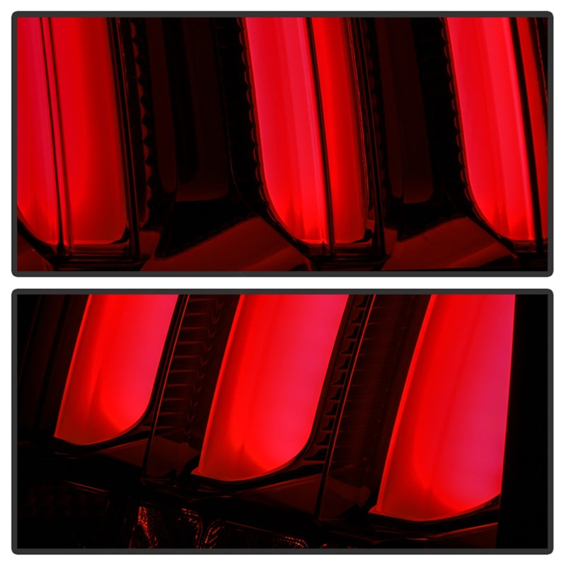 Spyder 05-09 Ford Mustang (Red Light Bar) LED Tail Lights - Smoke ALT-YD-FM05V3-RBLED-SM SPYDER