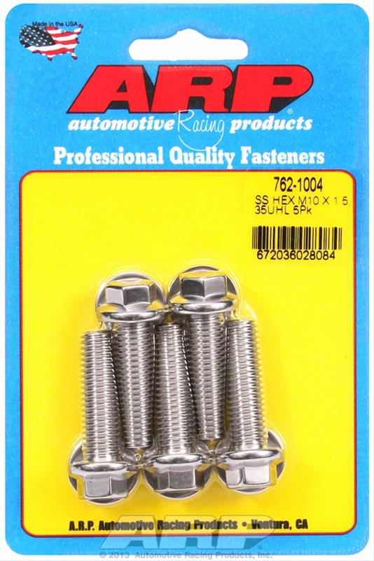 ARP M10 x 1.50 x 35 SS Hex Bolts (5/pkg)
