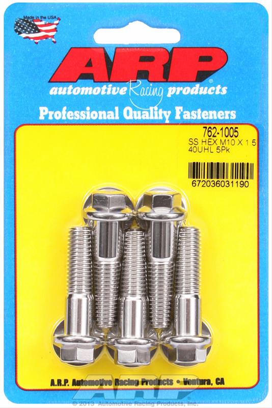 ARP M10 x 1.50 x 40 SS Hex Bolts (5/pkg)