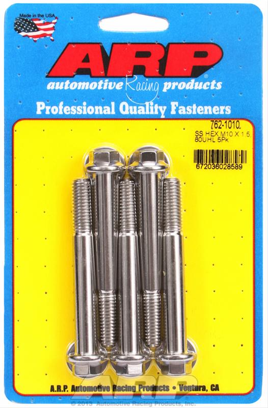 ARP M10 x 1.5 x 80 Hex SS Bolts (5/pkg)