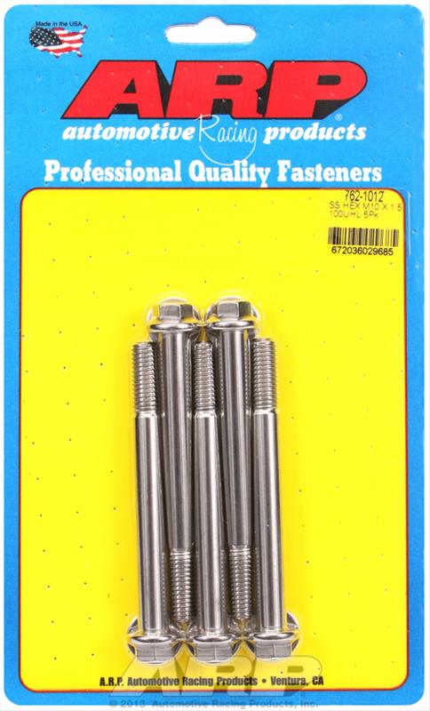 ARP M10 x 1.50 X 100mm UHL 26mm Thread Length 12mm Wrenching SS Hex Bolts