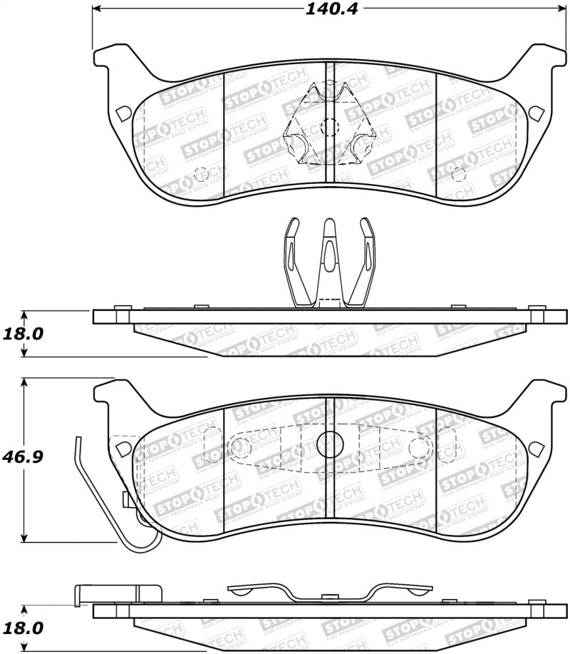 StopTech Premium Ceramic Brake Pads - 308.09980 Stoptech