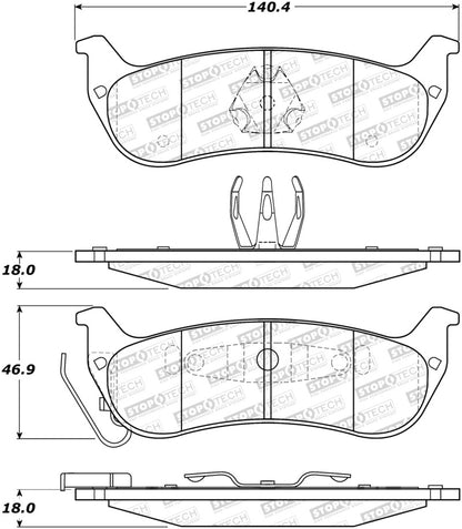 StopTech Premium Ceramic Brake Pads - 308.09980 Stoptech