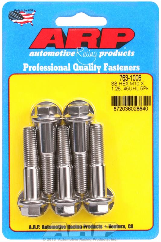 ARP M10 x 1.25 x 45 SS Hex Bolts (5/pkg)