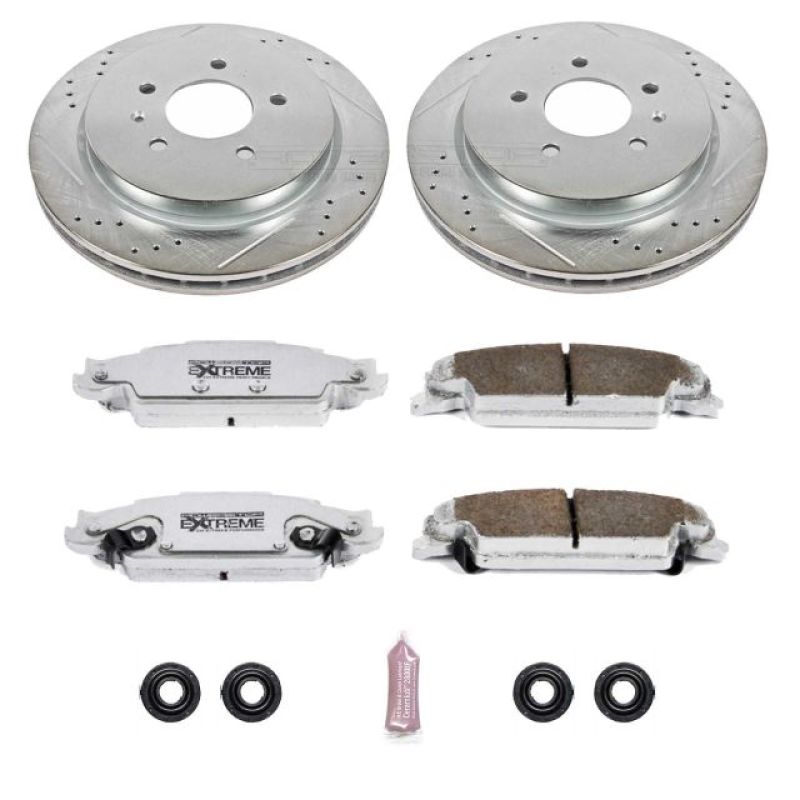 Power Stop 03-07 Cadillac CTS Rear Z26 Street Warrior Brake Kit PowerStop